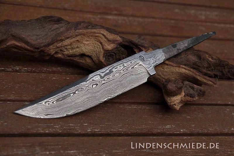 Jagdmesser Klinge aus Damaszenerstahl